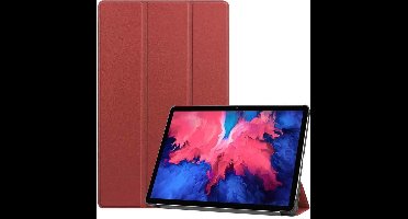 Hoes Geschikt voor Lenovo Tab P11 Plus hoes - Hoes Geschikt voor Lenovo Tab P11 Plus bookcase Wine Rood - Trifold tablethoes smart cover - hoes Hoes Geschikt voor Lenovo Tab P11 Plus - Ntech