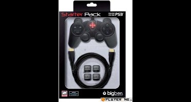 Bigben Controller + Hdmi Kabel + Triggers Zwart PS3 + PC