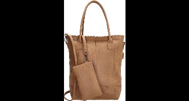 Beagles Ceclavin Shopper Hand & Schoudertas met Etui - Tote Bag - Dames Tas - Cognac
