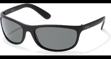 Polaroid® Onbreekbare Zonnebril Zwart Smal Model Lichtgewicht Smalle Sportzonnebril Buigbaar Klein