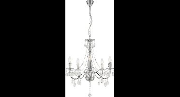 Kroonluchter Globo William LED - Chroom met acrylkristallen