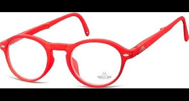 Montana Opvouwbare Leesbril Rood Sterkte +2,50 (box66c)