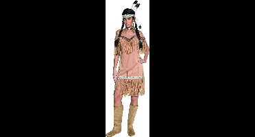 Indianen jurkje met franjes | Wild West verkleedkleding maat L (44-46)
