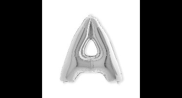 Folieballon letter A zilver (100cm)