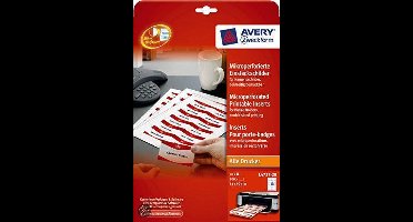 54x90mm Badge Insteekkaart Avery L4727-20