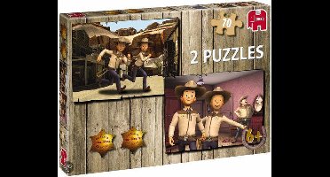 Jumbo 2-in-1 Puzzel Suske en Wiske: De Texas Rakkers - Legpuzzel - 2 x 70 stukjes