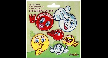 Applicaties 6 stuks op kaart Oeteldonk smileys