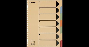 Tabbladen Esselte A4 23-gaats karton 7-delig assorti