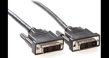 Ewent - DVI-kabel - enkele verbinding - DVI-D (M) naar DVI-D (M) - 2 m - duimschroeven - zwart