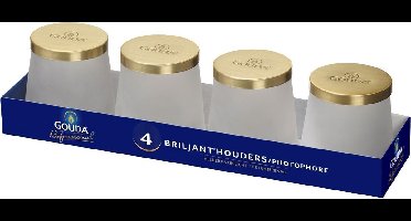 Gouda kaars houder + deksel 88/89 Mat (4 stuks)