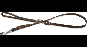 Beeztees leren looplijn Connex. Grijs. 100 cm x 18 mm.