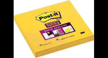 Post-it Super Sticky notes formaat 76 x 76 mm geel blok van 90 vel