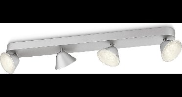 Philips myLiving Tweed - Plafondlamp - 4 Spots - Aluminium