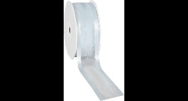 Satin edge Organzalint Licht Blauw - 38 mm / 25 mtr.