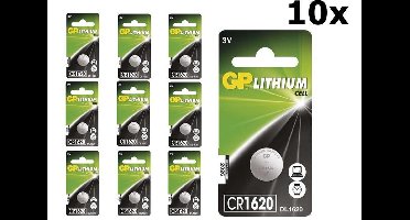Doosje GP CR1620 Lithium knoopcellen 10x 1 stuk