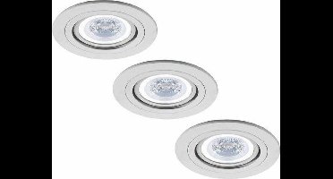 Philips Pittsburg - Inbouwspots - LED - Ø91mm - Wit - Aluminium - Set 3 spots