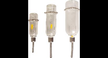 Flamingo Knaagdierenaccessoire Drinkfles Athina - 177 ml - Zilver