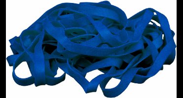 1 kg - Elastiek - Blauw - diameter 120mm - breedte 3mm - in zak - ca 470 stuks