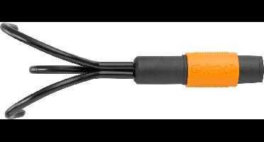 Fiskars Quikfit Krabber - Koolstofstaal Tuingereedschap - Voor het Bewerken en Beluchten van Bloembedden