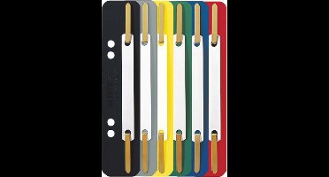 Leitz Hechtstrook 3710-00-99 Zwart Grijs Geel Groen Blauw Rood 250 Stuks
