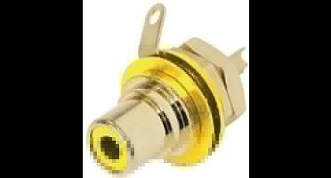 Rean - Phono Chassisdeel (Rca) - Vergulde Contacten - Geel