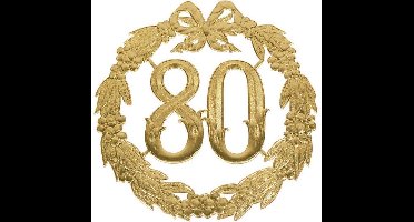 Jubileumcijfer 80 - 24cm - 80 Jaar - Goud