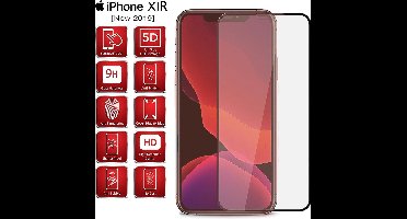 Ntech Screenprotector Full Cover Screenprotector voor Geschikt voor iPhone 11 - Zwart