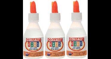 3x Kinderlijm Collall - Totaal 300 ml - Met makkelijke spateldop
