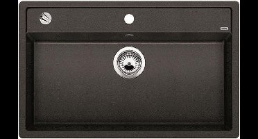 Spoelbak Blanco Dalago 8 vlakbouw antraciet 516639.Draaiknopbediening.