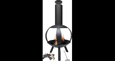 MaxxGarden Terrashaard Hera – Terraskachel – Vuurkorf – Tuinhaard – 58 x 135 cm – Zwart