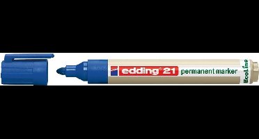 Viltstift edding 21 EcoLine rond blauw 1.5-3mm