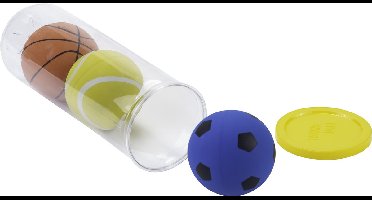 High bounce ballen 3 stuks in koker