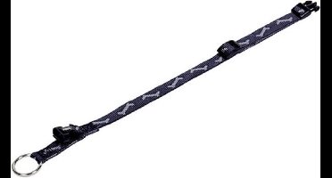 Nobby Bone Met Ring Halsband - Zwart -  13-20 x 1 cm