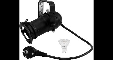 EUROLITE Set PAR-16 Spot GU-10 black + GU-10 230V LED SMD 7W 640