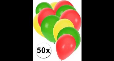 50 Ballonnen rood/geel/groen