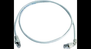 Telegärtner 100008669 RJ45 Netwerkkabel, patchkabel CAT 6A S/FTP 5.00 m Grijs Vlambestendig, Snagless 1 stuk(s)