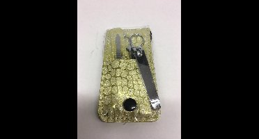 manicureset 5-delig animalprint in goudkleur