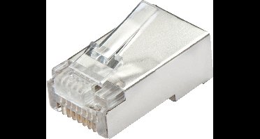 LINDY RJ45-stekker STP Cat.5e 62406 Stekker, recht Aantal polen (sensoren) 8 Transparant 10 stuk(s)