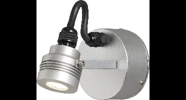 Konstsmide Monza LED 1x1W - Wandspot zwenkbaar 9cm - 230V - 3000K - zilver