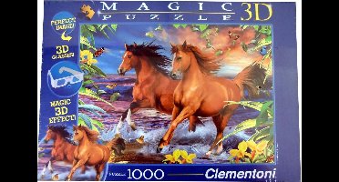 Clementoni 3D Magic Puzzel - Paarden - 1000 Stukjes