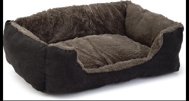 Beeztees Baboo super zachte - Kattenmand - Kattenkussen - Taupe/Zwart - 48x37x18 cm