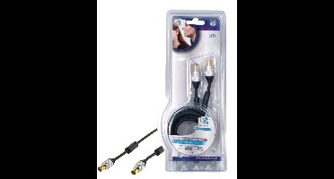 HQ - HQSS5025/1.5 - Coax kabel - 1.5meter - M/M - zwart