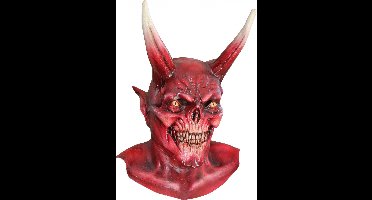 "Rood demonmasker voor volwassenen Halloween - Verkleedmasker - One size"