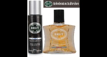 Brut Musk - set- deodorant 200ml en aftershave 100ml