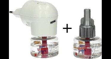 Vapona Anti Mug Stekker met Extra Navulling | Insectenbescherming | Beschermt tegen Muggen | Anti-Mug | Insectenbeten | Insecten & Ongedierte | Bestrijding Insecten