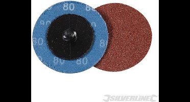 Silverline Snel - Wissel Schuurschijven Set - Ø 50 mm - Korrel 80 - 5 stuks