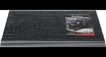 Borstelmat / Borstelmat Outline / 50 cm x 80 cm / zwart / kunststof profiel