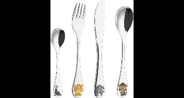 Sola Dieren Kinderbestekset - 4-delig - Edelstaal