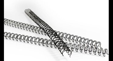 Wire-O bindruggen 7,9mm -5/16 - zwart - 100 stuks