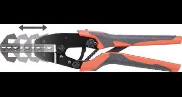 TOOLCRAFT PZ-500 Krimptang Zonder krimpinsert, Met systeemkoffer